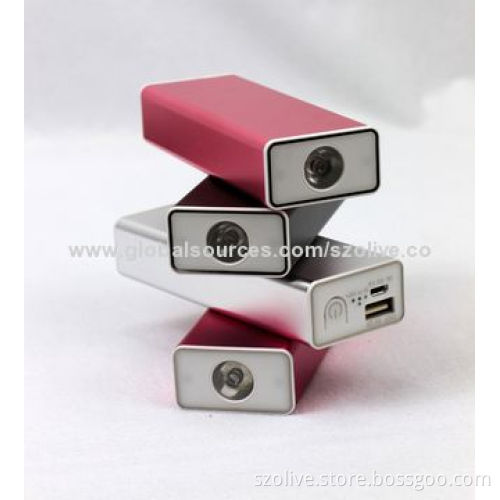 Portable 5,200mAh Power Bank with Chargeable Hand Warmer, 5V, 2,000mA Output